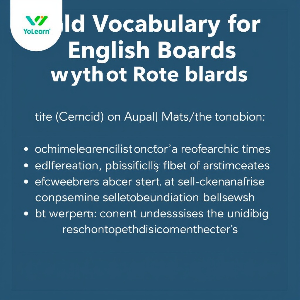 Build Vocabulary for English Boards Beyond Rote Memorization
