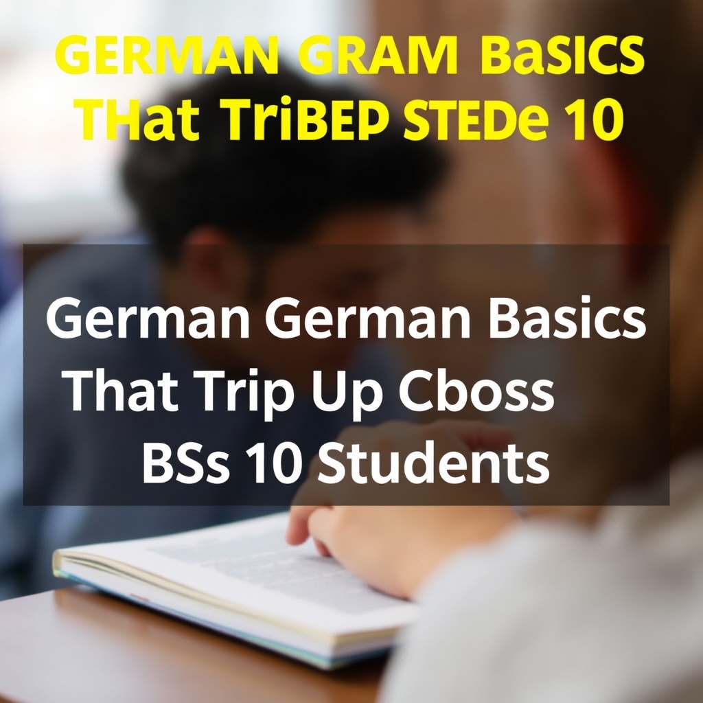 German Grammar Basics That Trip Up CBSE Class 10 Students