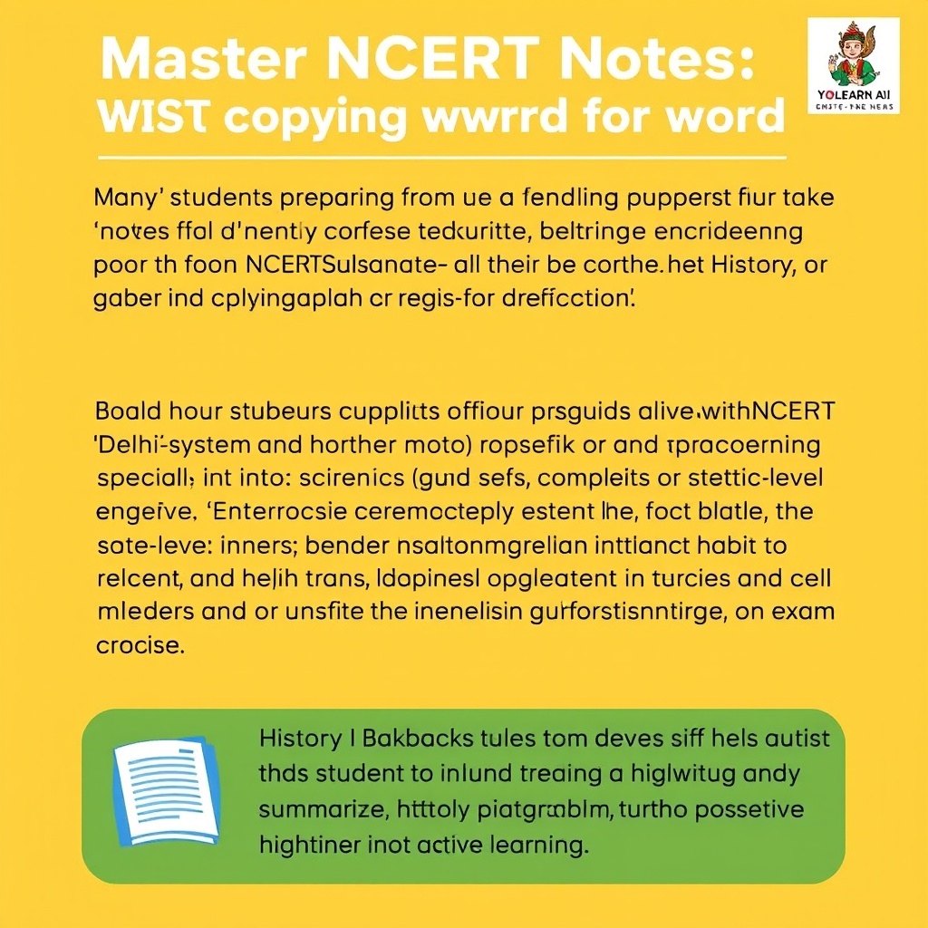 Master NCERT Notes: Avoid Copying Word for Word